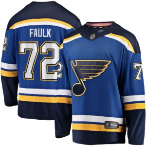 Men's St. Louis Blues Justin Faulk Fanatics Branded Blue Home Breakaway Player Jersey