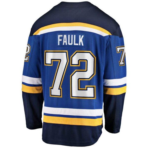 Men’s St. Louis Blues Justin Faulk Fanatics Branded Blue Home Breakaway Player Jersey