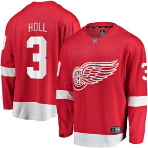 Men's Detroit Red Wings Justin Holl Fanatics Branded Red Home Breakaway Jersey