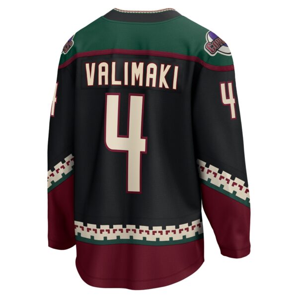 Men’s Arizona Coyotes Juuso Valimaki Fanatics Branded Black Home Breakaway Jersey