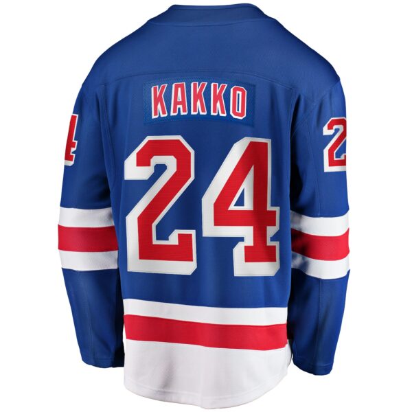 Men’s New York Rangers Kaapo Kakko Fanatics Branded Blue Replica Player Jersey