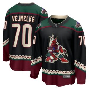 Men's Arizona Coyotes Karel Vejmelka Fanatics Branded Black Home Breakaway Jersey