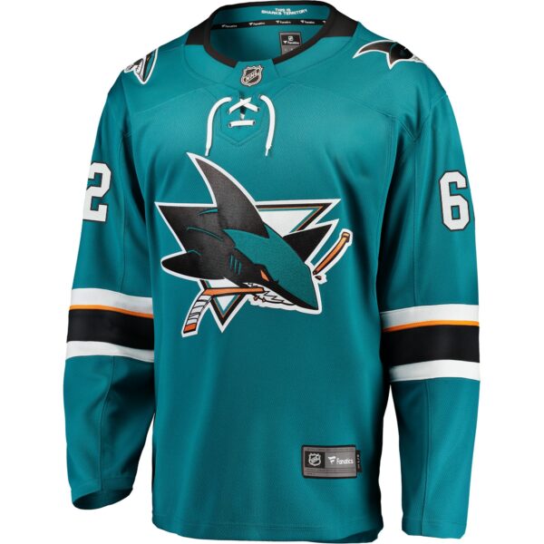 Men’s San Jose Sharks Kevin Labanc Fanatics Branded Teal Breakaway Jersey