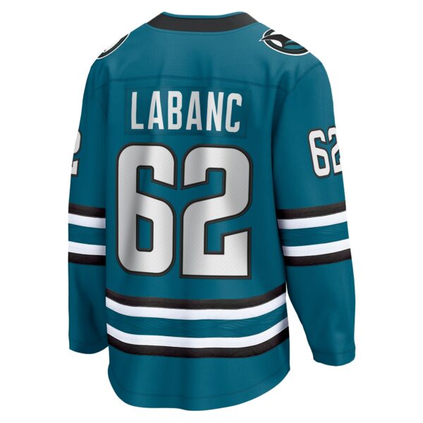 Men’s San Jose Sharks Kevin Labanc Fanatics Branded Teal Home Breakaway Player Jersey