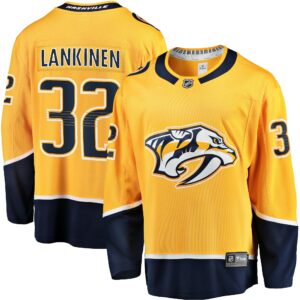 Men's Nashville Predators Kevin Lankinen Fanatics Branded Gold Home Breakaway Player Jersey