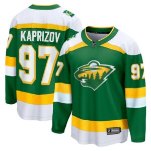 Men's Minnesota Wild Kirill Kaprizov Fanatics Branded Green Alternate Premier Breakaway Player Jersey