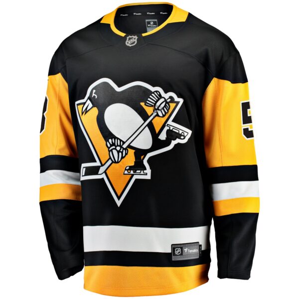 Men’s Pittsburgh Penguins Kris Letang Fanatics Branded Black Home Breakaway Jersey