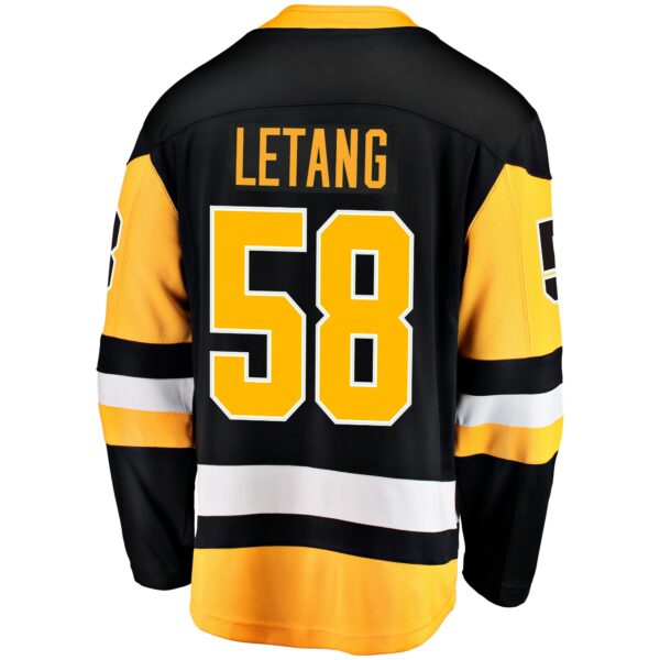 Men’s Pittsburgh Penguins Kris Letang Fanatics Branded Black Home Breakaway Jersey