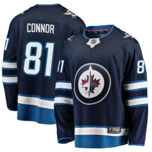 Men's Winnipeg Jets Kyle Connor Fanatics Branded Navy Breakaway Replica Jersey