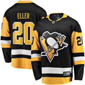 Men's Pittsburgh Penguins Lars Eller Fanatics Branded Black Home Breakaway Jersey