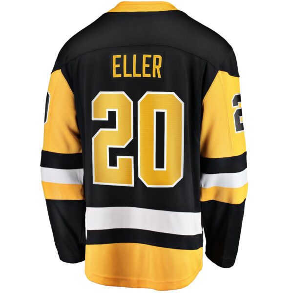 Men’s Pittsburgh Penguins Lars Eller Fanatics Branded Black Home Breakaway Jersey