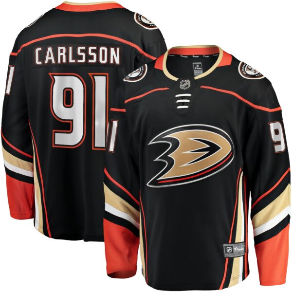 Men’s Anaheim Ducks Leo Carlsson Fanatics Branded Black Home Breakaway Player Jersey