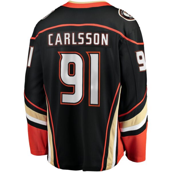 Men’s Anaheim Ducks Leo Carlsson Fanatics Branded Black Home Breakaway Player Jersey