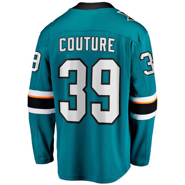 Men’s San Jose Sharks Logan Couture Fanatics Branded Teal Home Breakaway Jersey