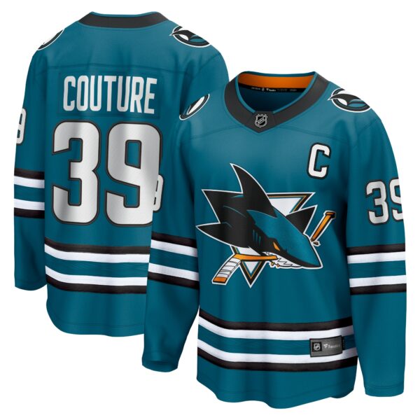 Men’s San Jose Sharks Logan Couture Fanatics Branded Teal Home Premier Breakaway Player Jersey