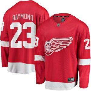 Men's Detroit Red Wings Lucas Raymond Fanatics Branded Red Home Breakaway Player Jersey