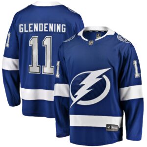 Men's Tampa Bay Lightning Luke Glendening Fanatics Branded Blue Home Breakaway Jersey