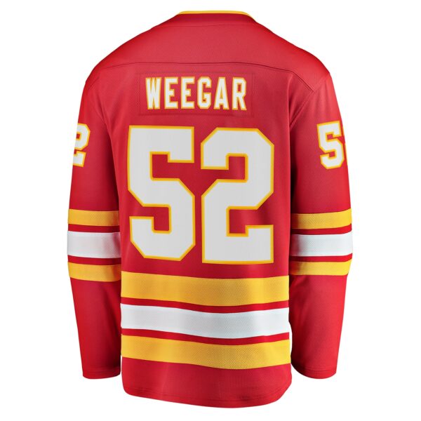 Men’s Calgary Flames MacKenzie Weegar Fanatics Branded Red Home Breakaway Player Jersey