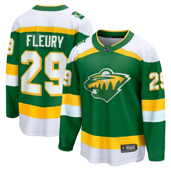 Men’s Minnesota Wild Marc-Andre Fleury Fanatics Branded Green Alternate Premier Breakaway Player Jersey