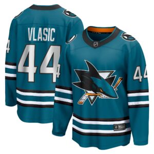 Men's San Jose Sharks Marc-Edouard Vlasic Fanatics Branded Teal Home Breakaway Player Jersey