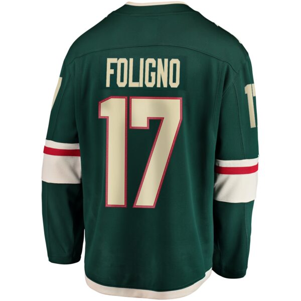 Men’s Minnesota Wild Marcus Foligno Fanatics Branded Green Breakaway Jersey