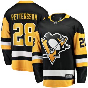 Men's Pittsburgh Penguins Marcus Pettersson Fanatics Branded Black Home Breakaway Jersey