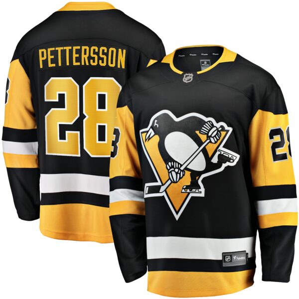 Men’s Pittsburgh Penguins Marcus Pettersson Fanatics Branded Black Home Breakaway Jersey