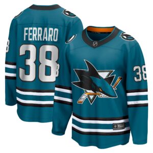 Men's San Jose Sharks Mario Ferraro Fanatics Branded Teal Home Breakaway Player Jersey