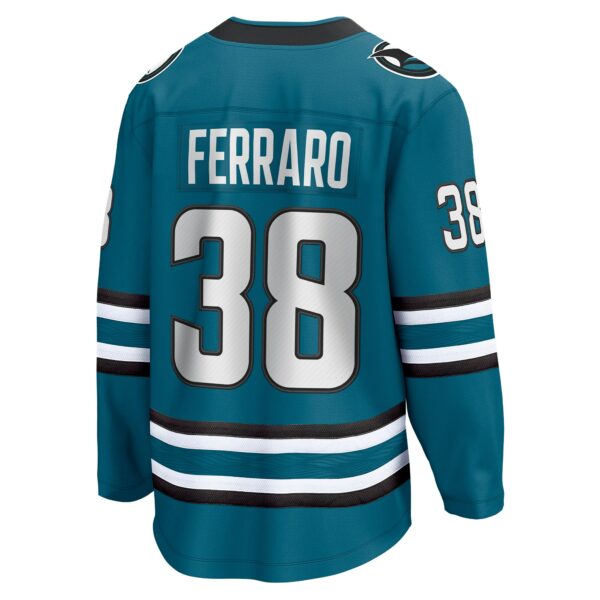 Men’s San Jose Sharks Mario Ferraro Fanatics Branded Teal Home Breakaway Player Jersey