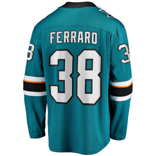 Men’s San Jose Sharks Mario Ferraro Fanatics Branded Teal Replica Player Jersey