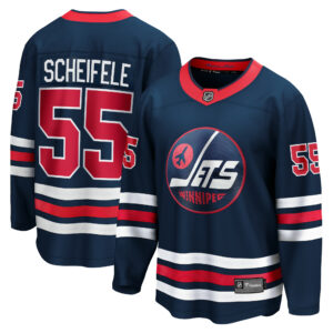 Men's Winnipeg Jets Mark Scheifele Fanatics Branded Navy Alternate Premier Breakaway Player Jersey