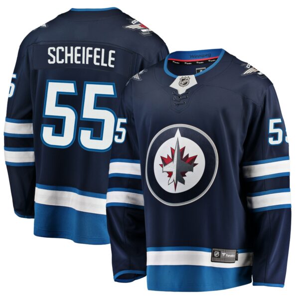 Men’s Winnipeg Jets Mark Scheifele Fanatics Branded Navy Breakaway Replica Jersey