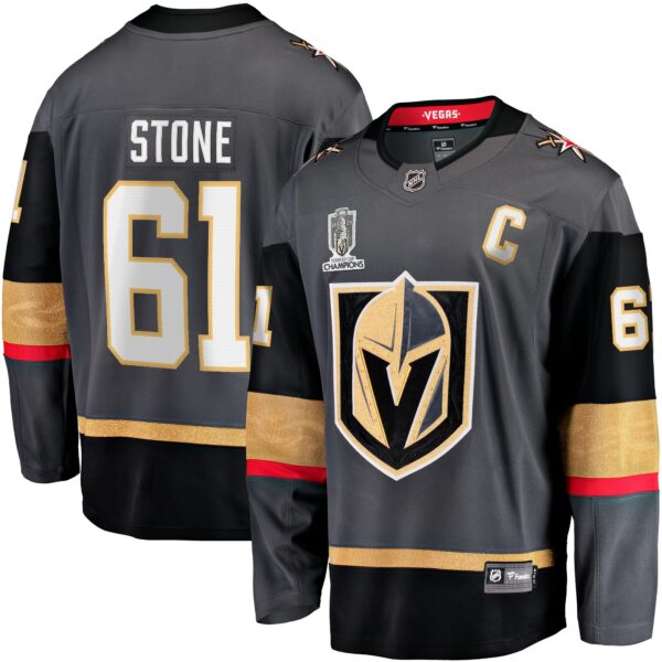 Men’s Vegas Golden Knights Mark Stone Fanatics Branded Black 2023 Stanley Cup Champions Alternate Breakaway Player Jersey