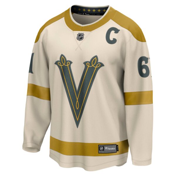 Men’s Vegas Golden Knights Mark Stone Fanatics Branded Cream 2024 NHL Winter Classic Breakaway Player Jersey