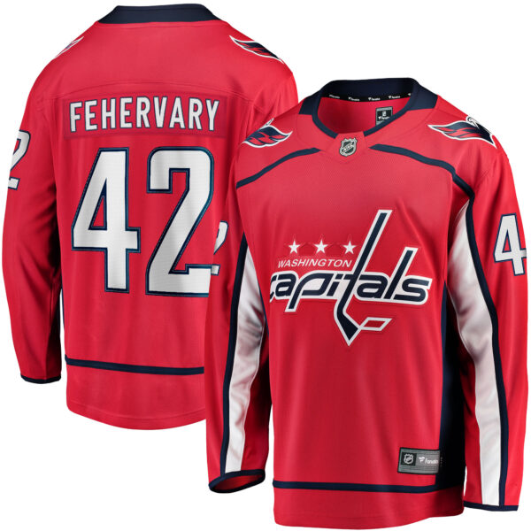 Men’s Washington Capitals Martin Fehervary Fanatics Branded Red Home Breakaway Player Jersey