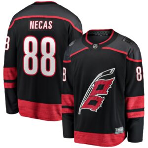 Men's Carolina Hurricanes Martin Necas Fanatics Branded Black Home Breakaway Jersey