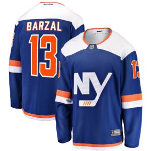 Men's New York Islanders Mathew Barzal Fanatics Branded Blue Alternate Breakaway Jersey