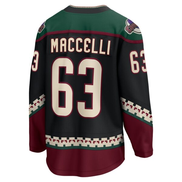 Men’s Arizona Coyotes Matias Maccelli Fanatics Branded Black Home Breakaway Jersey