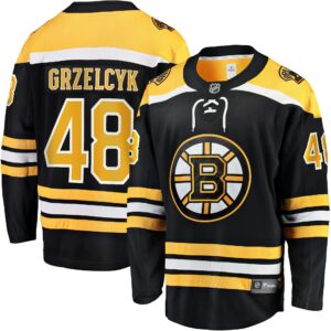 Men's Boston Bruins Matt Grzelcyk Fanatics Branded Black Team Home Breakaway Player Jersey