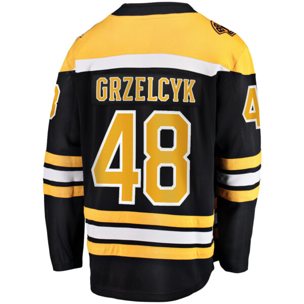 Men’s Boston Bruins Matt Grzelcyk Fanatics Branded Black Team Home Breakaway Player Jersey