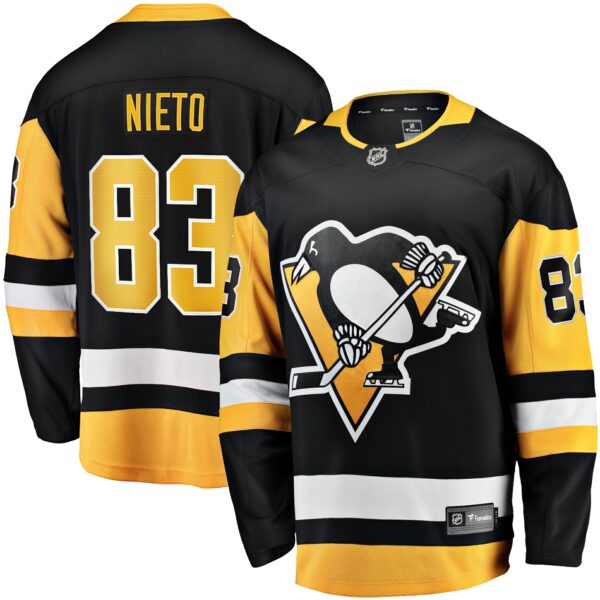 Men’s Pittsburgh Penguins Matt Nieto Fanatics Branded Black Home Breakaway Jersey