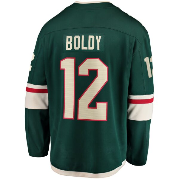 Men’s Minnesota Wild Matthew Boldy Fanatics Branded Green Home Breakaway Player Jersey