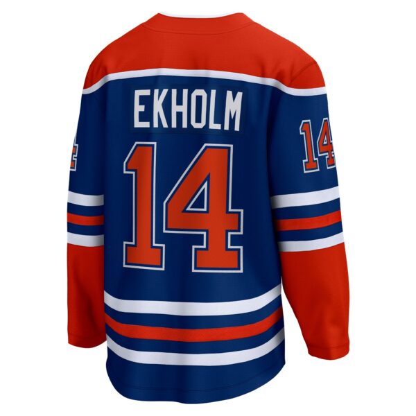 Men’s Edmonton Oilers Mattias Ekholm Fanatics Branded Royal Home Breakaway Jersey