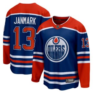 Men's Edmonton Oilers Mattias Janmark Fanatics Branded Royal Home Breakaway Jersey