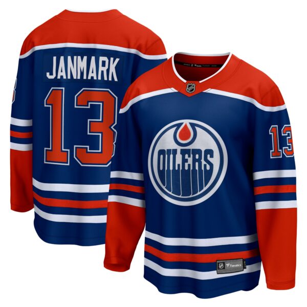 Men’s Edmonton Oilers Mattias Janmark Fanatics Branded Royal Home Breakaway Jersey