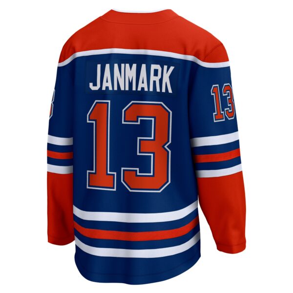 Men’s Edmonton Oilers Mattias Janmark Fanatics Branded Royal Home Breakaway Jersey