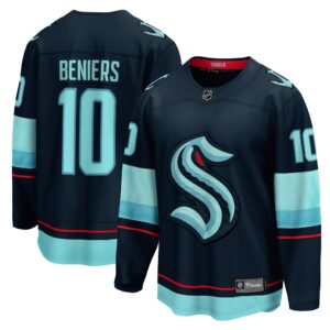 Men's Seattle Kraken Matty Beniers Fanatics Branded Deep Sea Blue Premier Breakaway Player Jersey