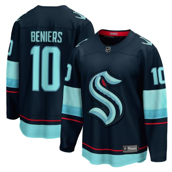 Men’s Seattle Kraken Matty Beniers Fanatics Branded Deep Sea Blue Premier Breakaway Player Jersey