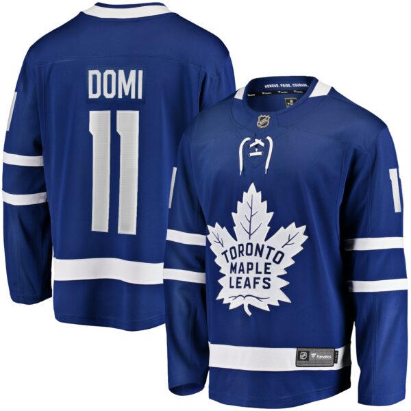 Men’s Toronto Maple Leafs Max Domi Fanatics Branded Blue Home Breakaway Jersey