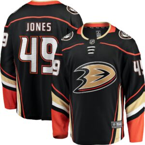 Men's Anaheim Ducks Max Jones Fanatics Branded Black Breakaway Player Jersey